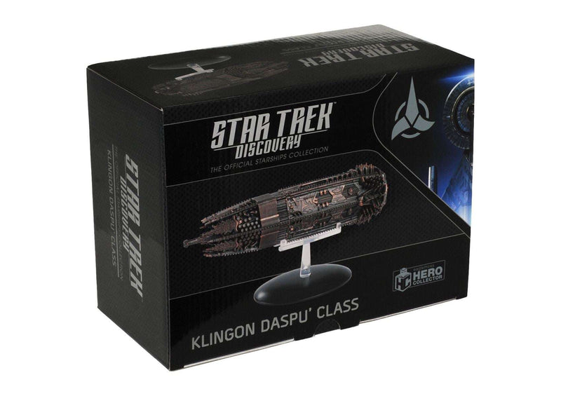 Klingon DASPU' Class Discovery Ships Diecast Model Ship (Star Trek / Eaglemoss), in display