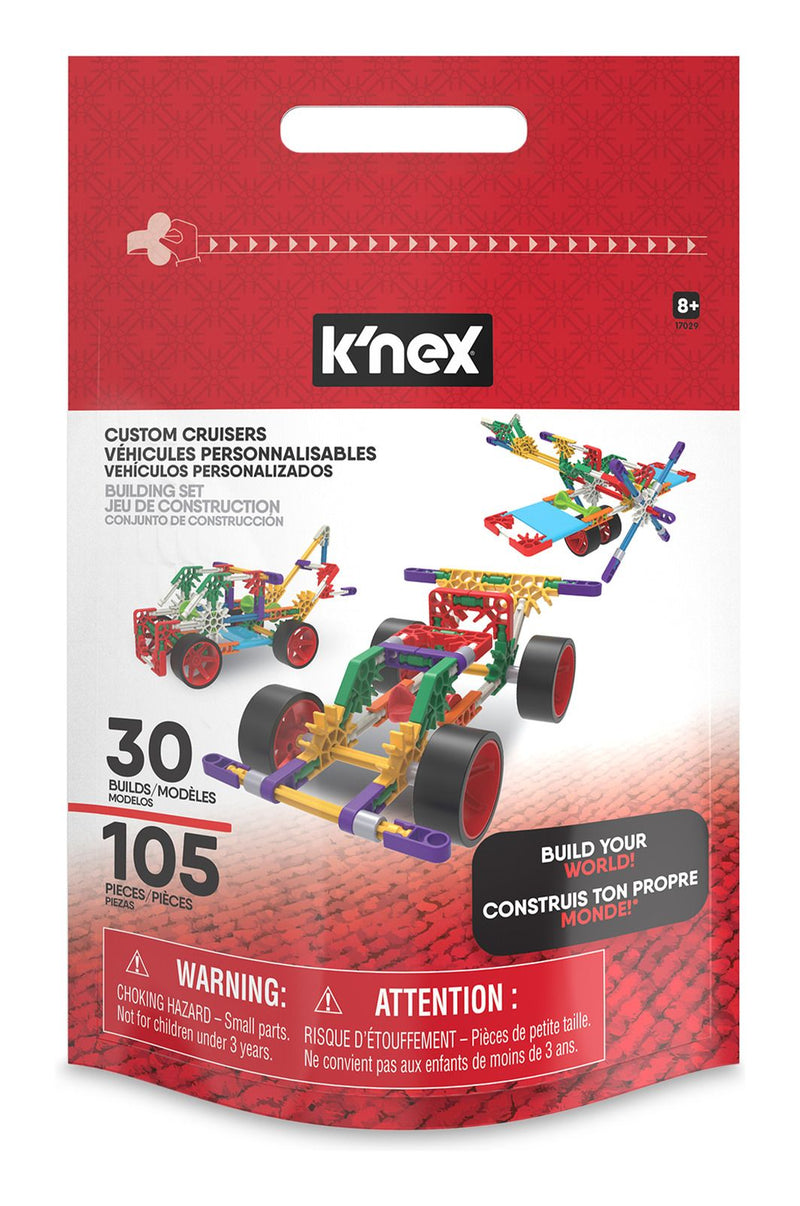 K'nex Custom Cruisers 100 Piece 30 Model Set, close-up detail