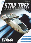 Type-10 NX-74205 Defiant Shuttlecraft 1 Chaffee Model Diecast Ship (Eaglemoss / Star Trek), side angle