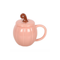 Pink Curly Pumpkin Lidded Mug