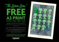 Celtic FC 'The Lisbon Lions' Shirts - A2 Signed Limited Edition Prints, side angle
