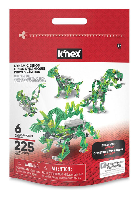 K'nex Dynamic Dino 225 Piece 6 Model Motor, alternate view