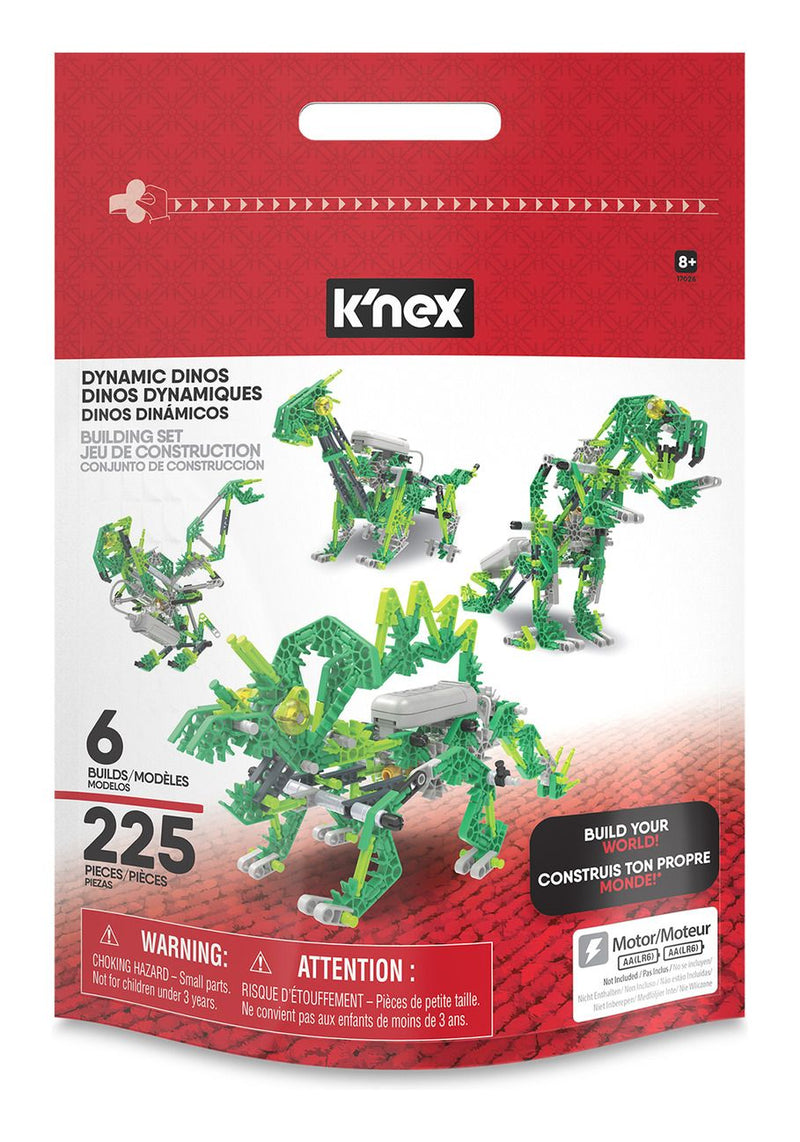 K'nex Dynamic Dino 225 Piece 6 Model Motor, alternate view
