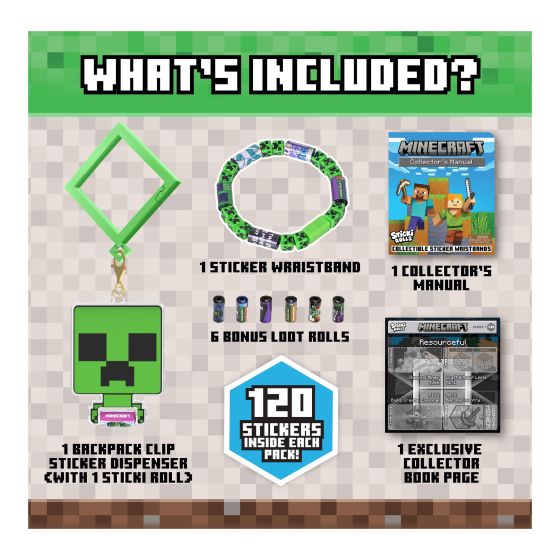 Sticki Rolls Minecraft Backpack Clip