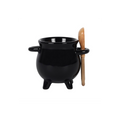 Cauldron Egg Cup with Broom Spoon