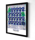 Chelsea Champions Shirts - A2 Signed Limited Edition Print, side angle