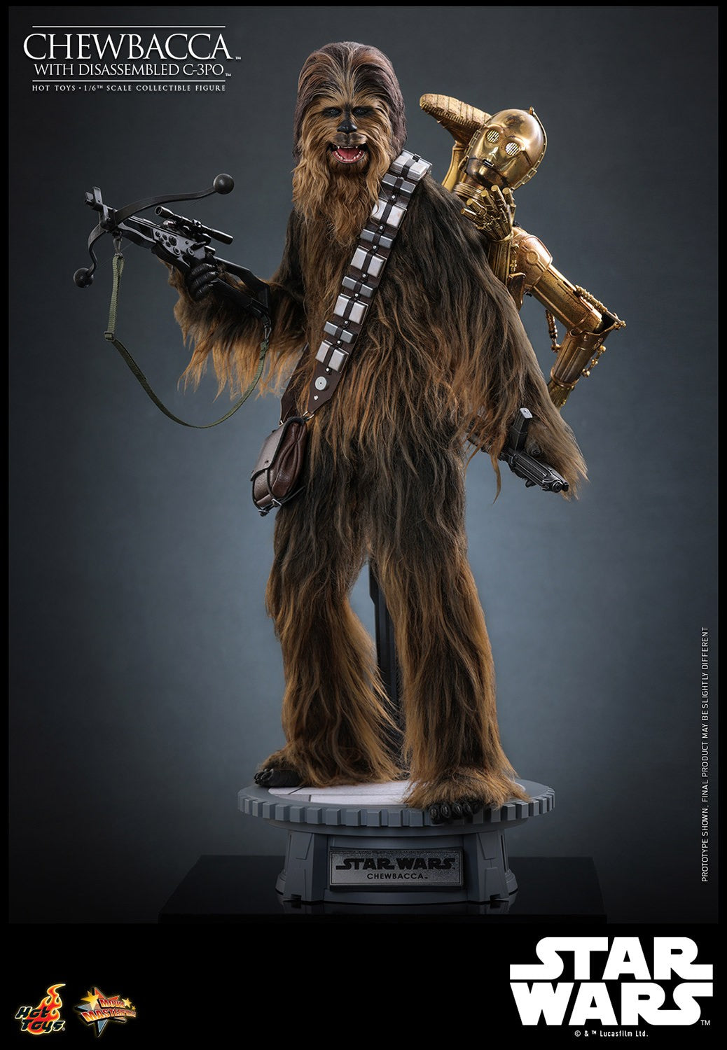 Hot Toys Star Wars The Empire Strikes Back Chewbacca with Disassmbled C-3PO 1/6th Scale Figure