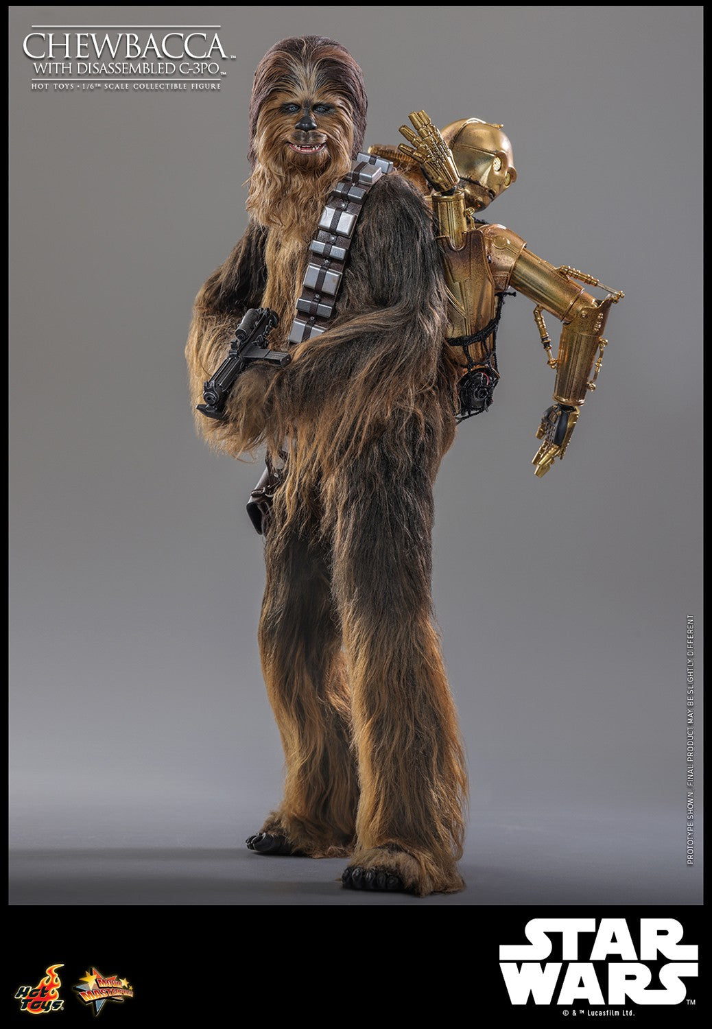 Hot Toys Star Wars The Empire Strikes Back Chewbacca with Disassmbled C-3PO 1/6th Scale Figure