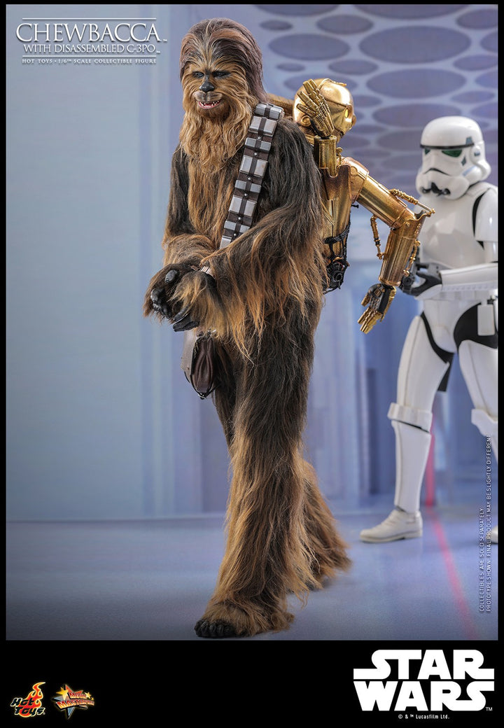 Hot Toys Star Wars The Empire Strikes Back Chewbacca with Disassmbled C-3PO 1/6th Scale Figure