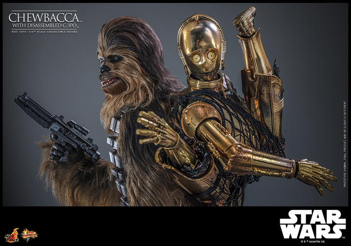 Hot Toys Star Wars The Empire Strikes Back Chewbacca with Disassmbled C-3PO 1/6th Scale Figure