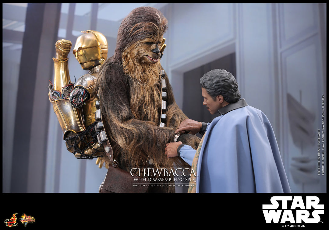 Hot Toys Star Wars The Empire Strikes Back Chewbacca with Disassmbled C-3PO 1/6th Scale Figure