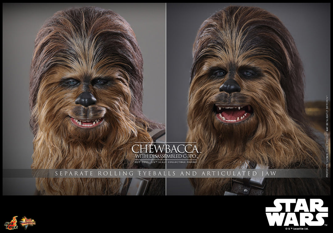 Hot Toys Star Wars The Empire Strikes Back Chewbacca with Disassmbled C-3PO 1/6th Scale Figure