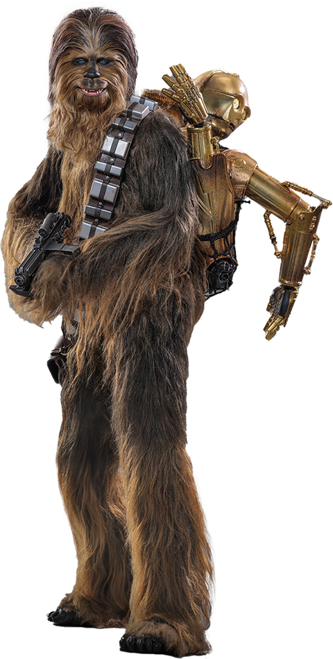 Hot Toys Star Wars The Empire Strikes Back Chewbacca with Disassmbled C-3PO 1/6th Scale Figure