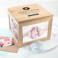 Personalised Christening Oak Photo Keepsake Box