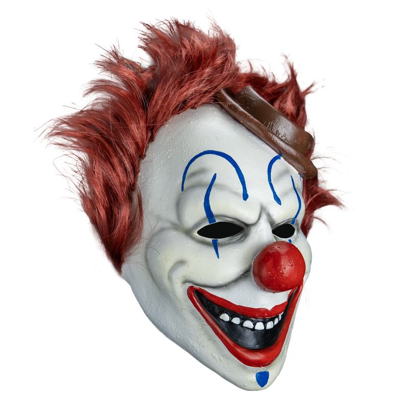 Clown in the Cornfield Frendo latex mask right side