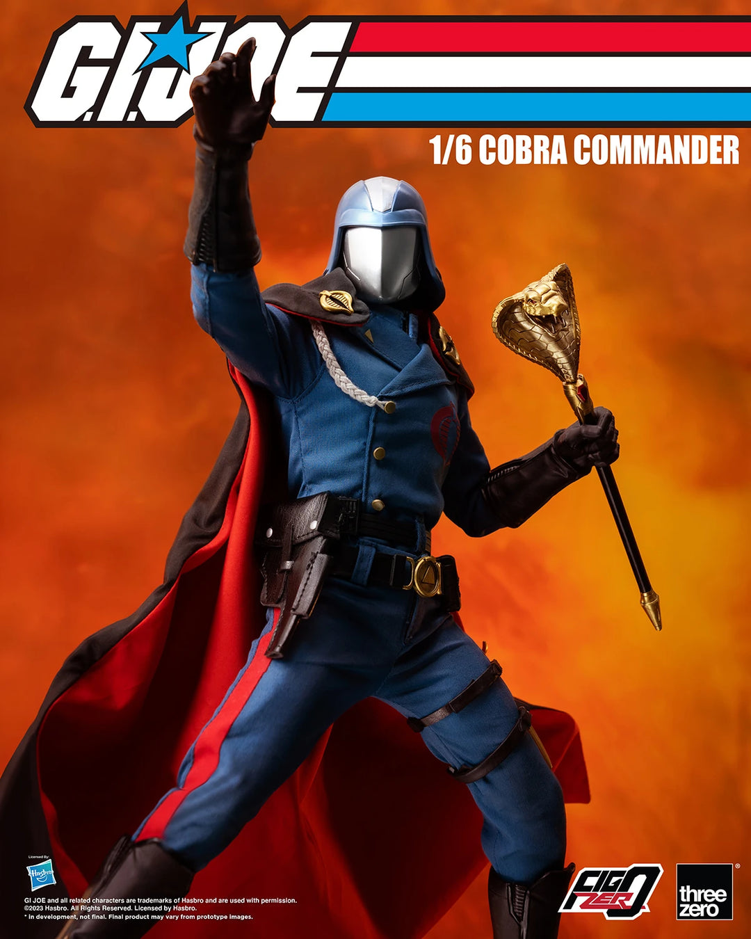 G.I. Joe Threezero FigZero Cobra Commander 1/6 Scale Figure