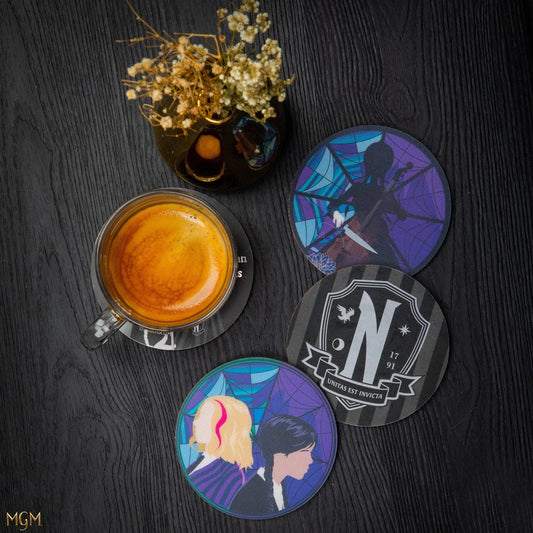 Wednesday Addams Coaster Set of 4, alternate view