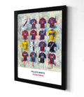 Crystal Palace FC Shirts - A2 Signed Limited Edition Prints, side angle