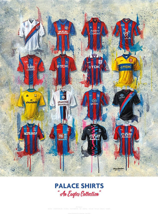Crystal Palace FC Shirts - A2 Signed Limited Edition Prints collectible from Terry Kneeshaw Art