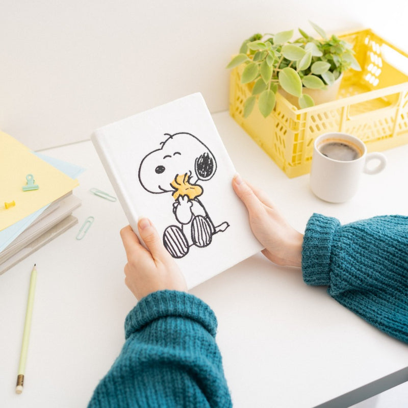 Snoopy Premium A5 Plush Cover Notebook