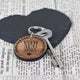 Personalised Custom Special Date Keyring - Circular Wreath and Heart Design