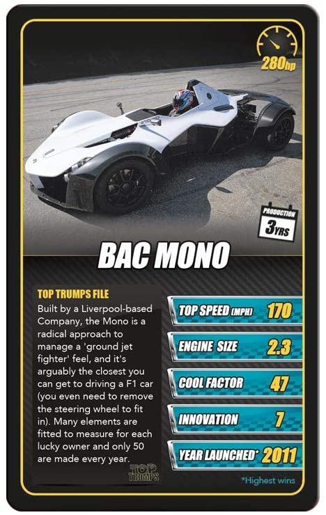 Top Trumps Classics Sports Cars