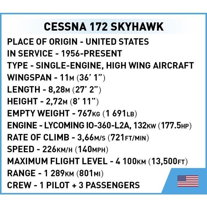Cobi 26621 Cessna 172 Skyhawk 160pcs