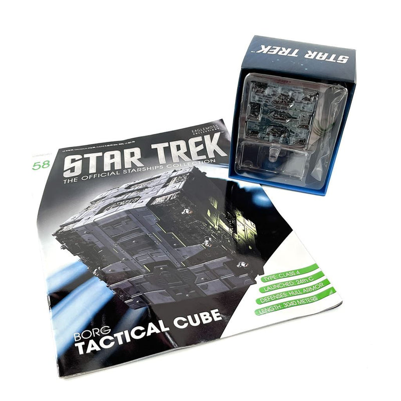 Borg Tactical Cube Model Die Cast Ship (Eaglemoss / Star Trek), side angle