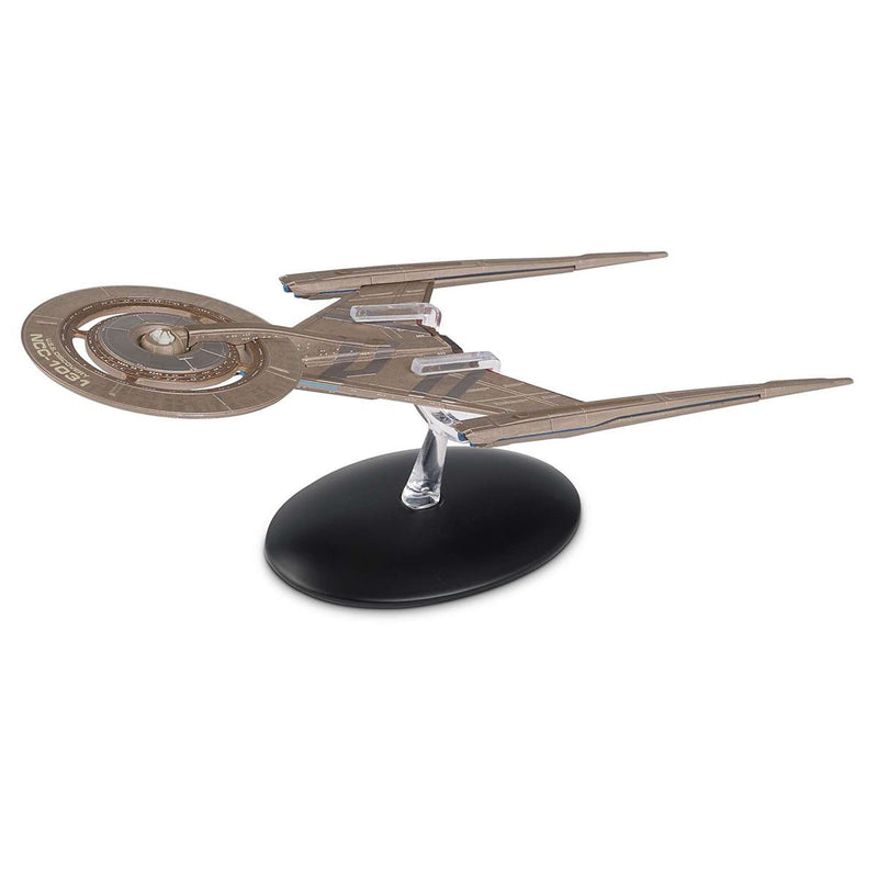 U.S.S. Discovery NCC-1031 (Crossfield class) Starship Die-Cast Model Discovery SSDUK002 (Eaglemoss / Star Trek), side angle
