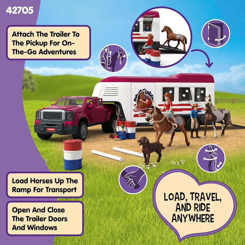 Schleich - Dually Truck w/ big Horse Trailer