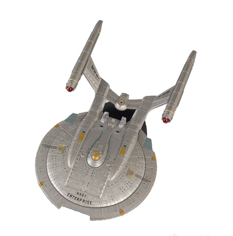 Enterprise NX-01 XL EDITION Model Diecast Ship (Eaglemoss / Star Trek), side angle