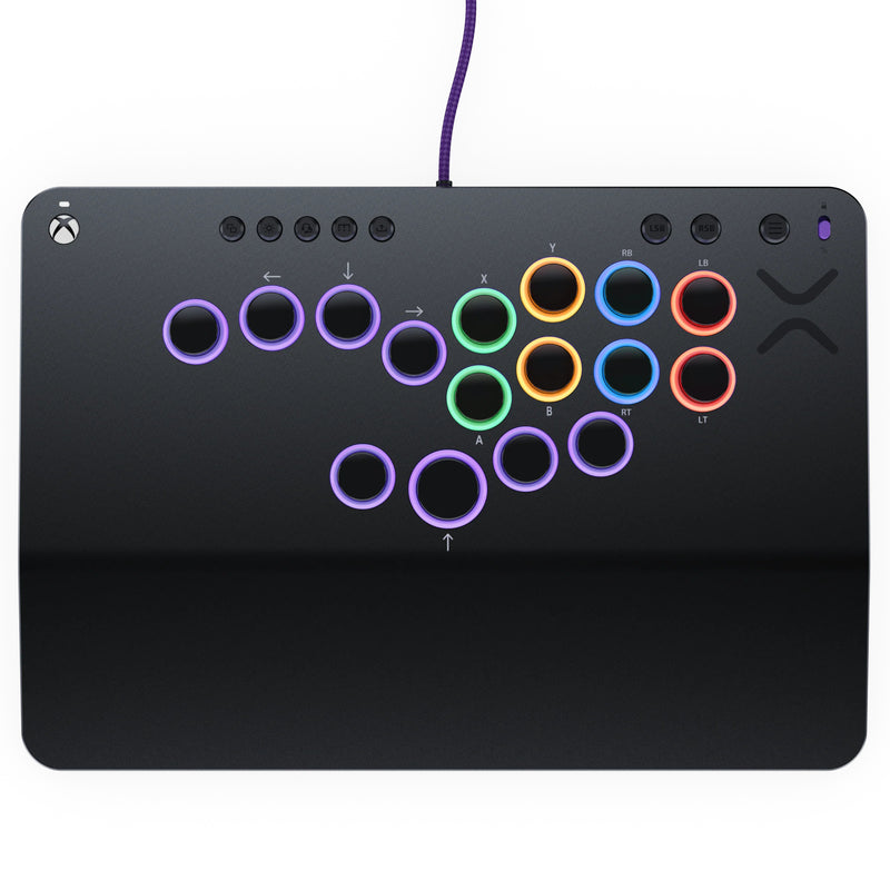 Turtle Beach Victrix Pro KO Leverless Fight Stick Grey for Xbox Series X close up detail