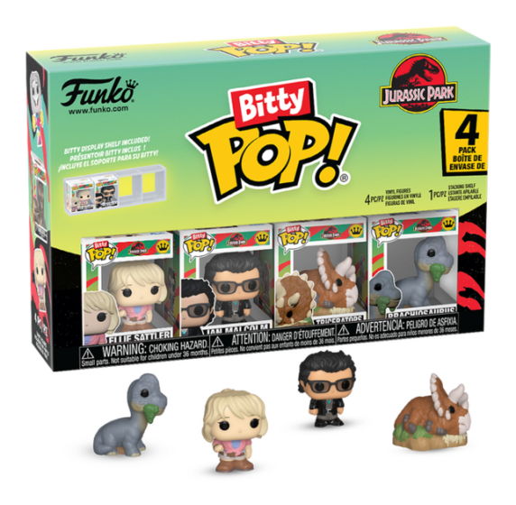 Bitty Pop! - Jurassic Park - Triceratops 4 Pack
