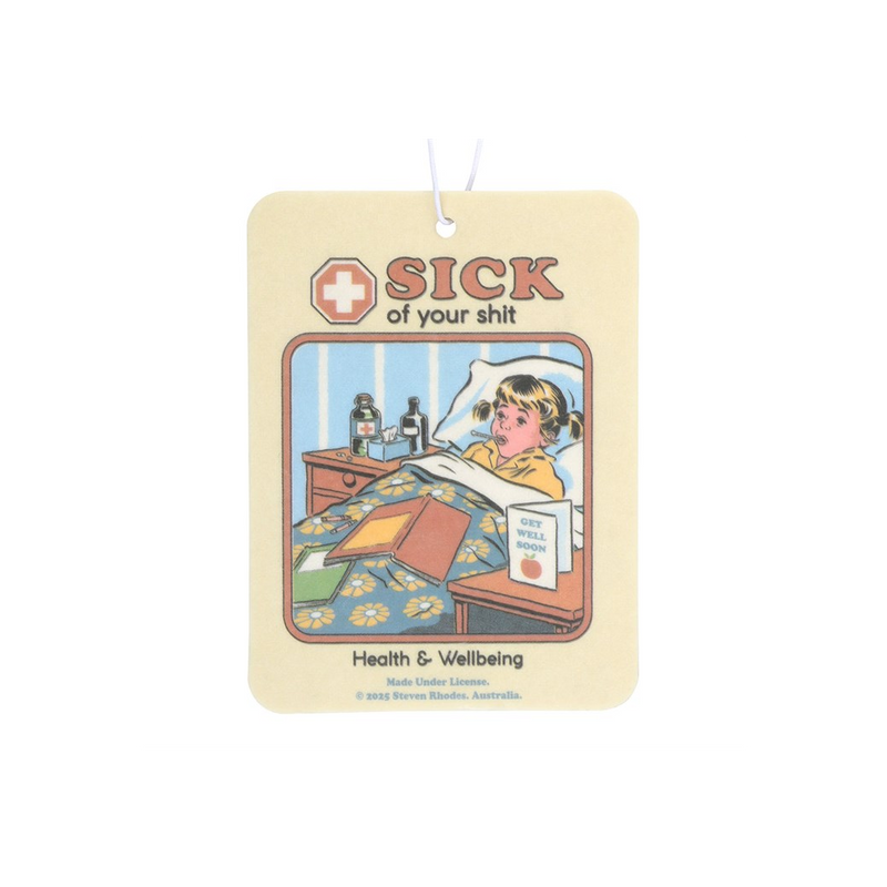Sick of Your Shit Peach Air Freshener by Steven Rhodes