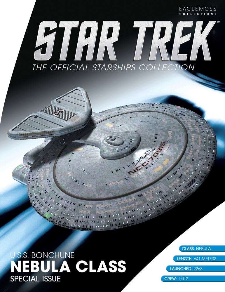 U.S.S. Bonchune NCC-70915 (Nebula-Class) XL EDITION Model Die Cast Ship (Eaglemoss / Star Trek), packaging shot