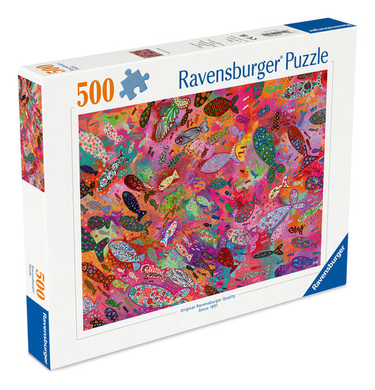 Fish in Fuchsia 500 Piece Jigsaw Puzzle