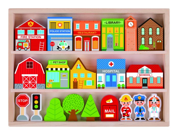 Wooden Town Play Set