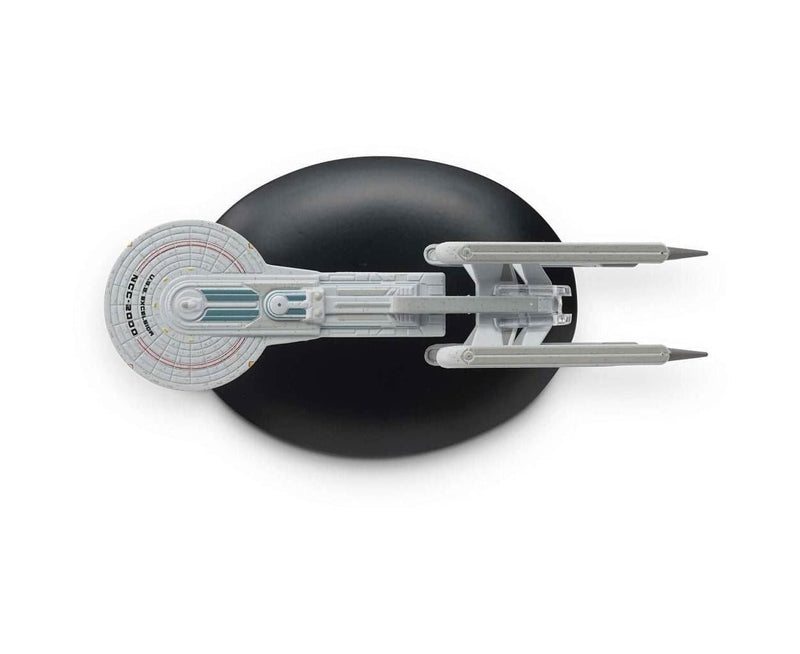 U.S.S. Excelsior (Nilo Rodis Concept I) Diecast Model Ship (Star Trek / Eaglemoss), rear view
