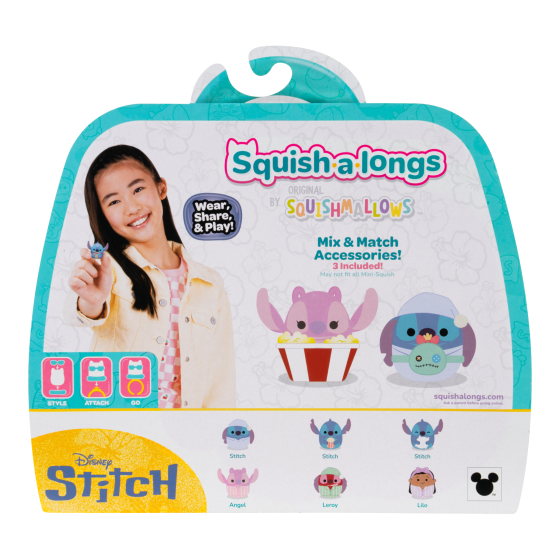 Squishalongs - 6 Fig.Pack (Stitch Style 2) W1
