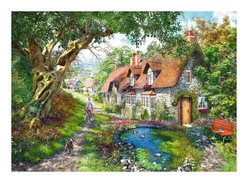Down the Lane No1, Flower Hill Lane 1000 Piece Jigsaw Puzzle - Image