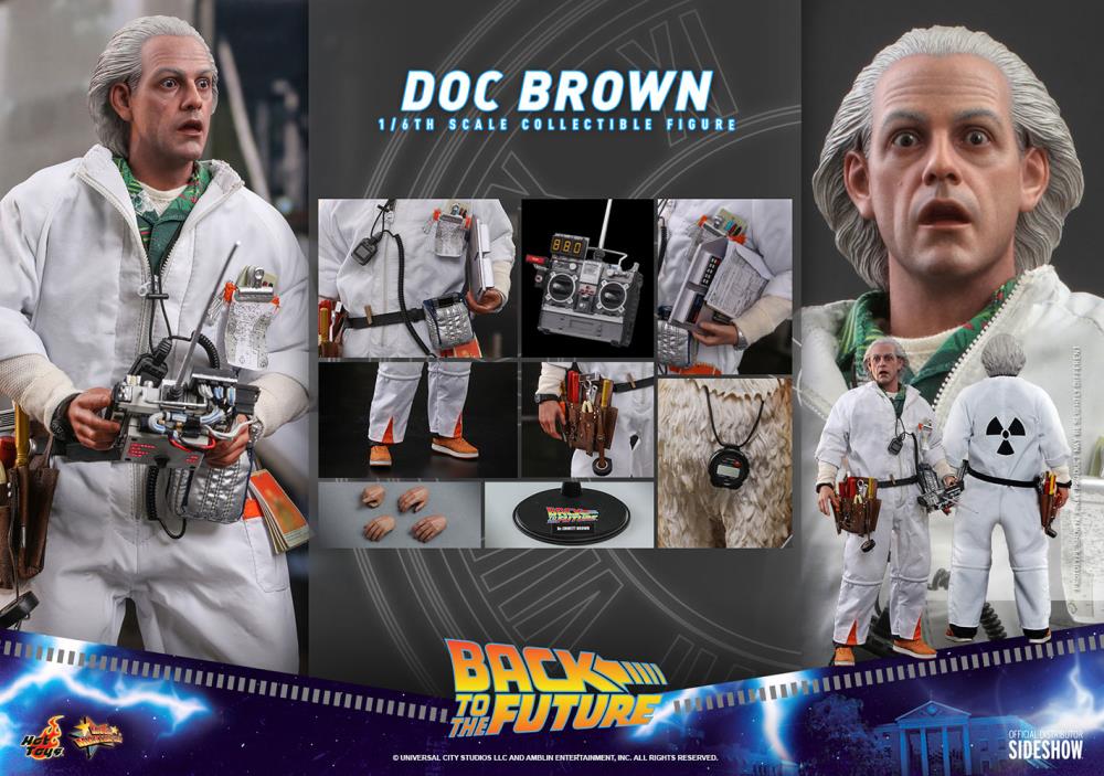 Hot Toys Back To The Future Doc Brown 1/6th Scale Movie Masterpiece Figure