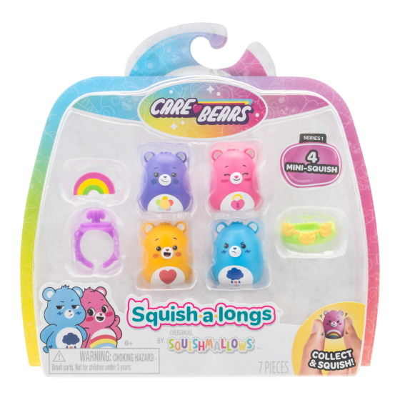 Squishalongs - 4 Fig.Pack (Care Bears Style 2)