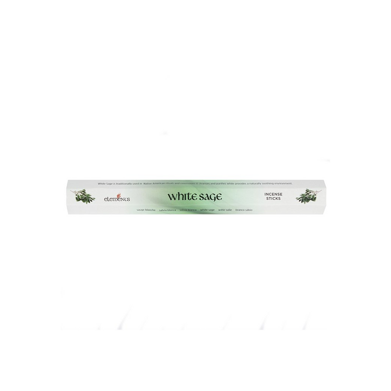 Set of 6 Packets of Elements White Sage Incense Sticks
