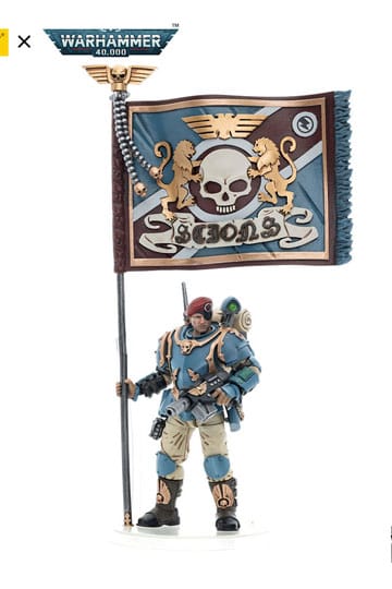 JoyToy Banner Bearer 55th Kappic Eagles Warhammer 40K Astra Militarum Tempestus Scions 1/18 Scale Action Figure