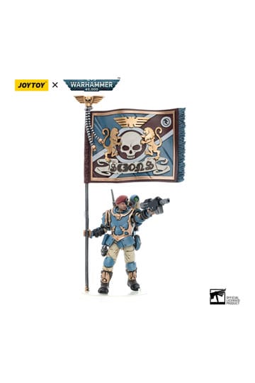 JoyToy Banner Bearer 55th Kappic Eagles Warhammer 40K Astra Militarum Tempestus Scions 1/18 Scale Action Figure