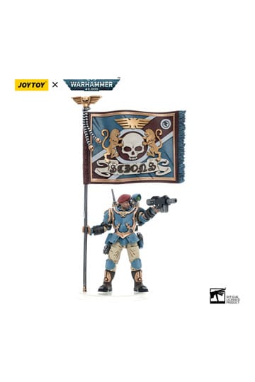 JoyToy Banner Bearer 55th Kappic Eagles Warhammer 40K Astra Militarum Tempestus Scions 1/18 Scale Action Figure
