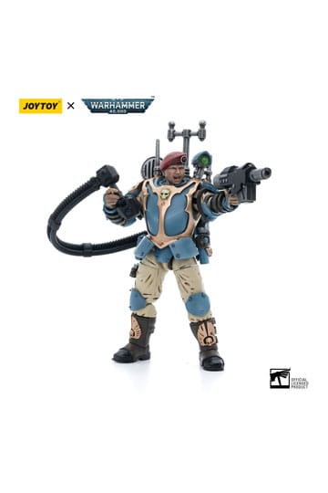 JoyToy Vox Operator (55th Kappic Eagles) Warhammer 40K 1/18 Scale Action Figure, close-up detail