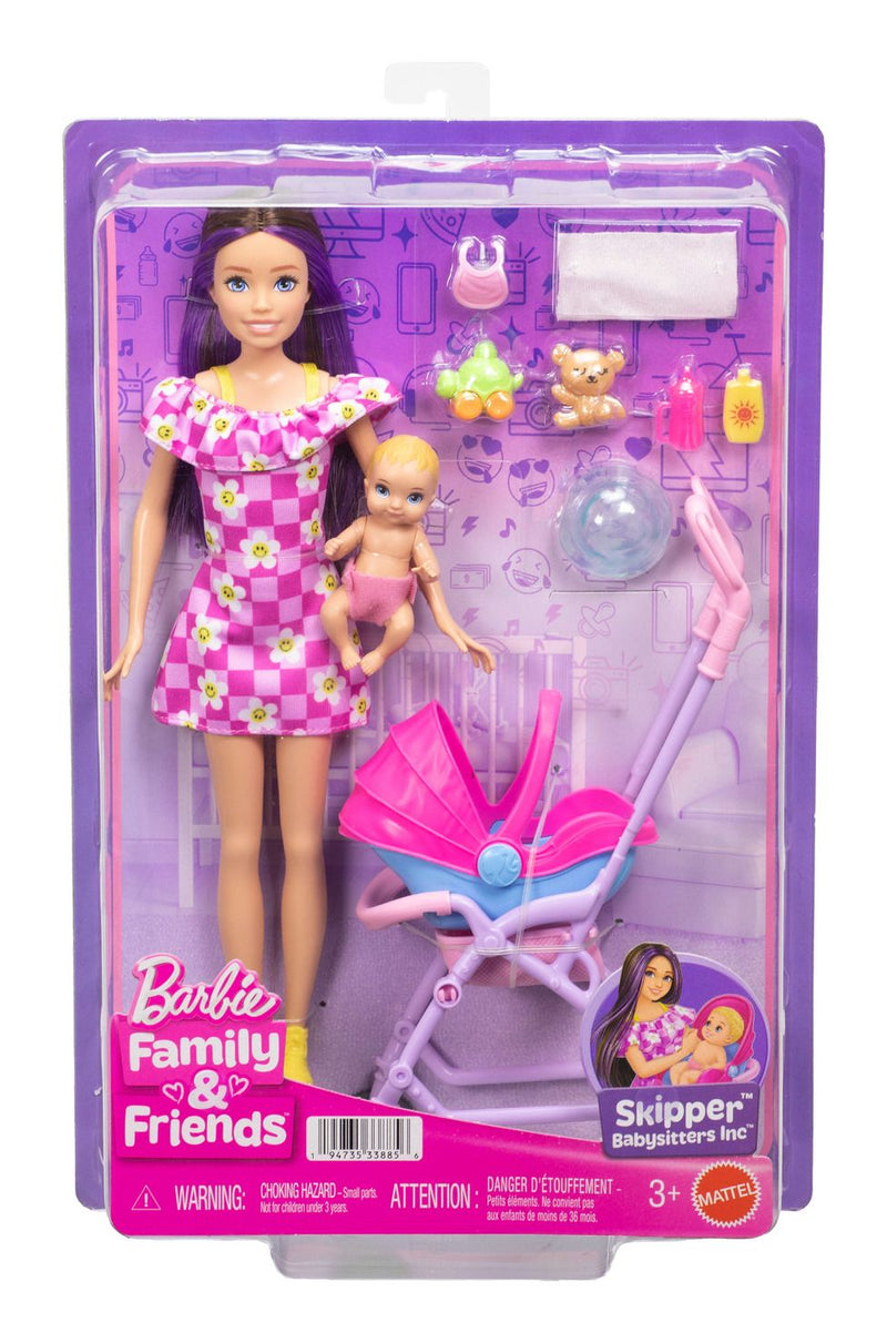 Barbie Skipper Babysitters Inc. Playset with Stroller &  Accessories - Image