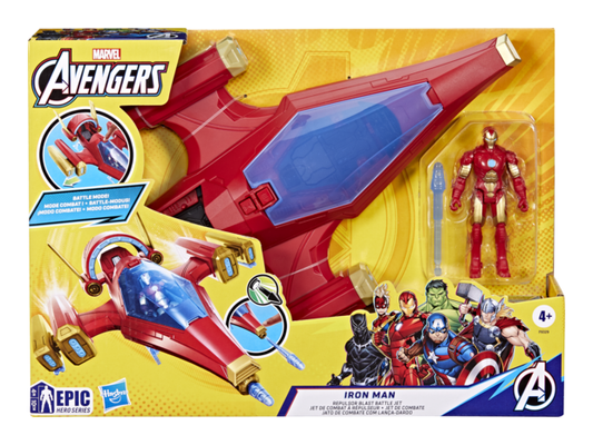Avengers Epic Hero Series Iron Man Repulsor Blast Battle Jet