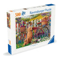 Cute Dogs in the Garden 500 Piece Jigsaw Puzzle